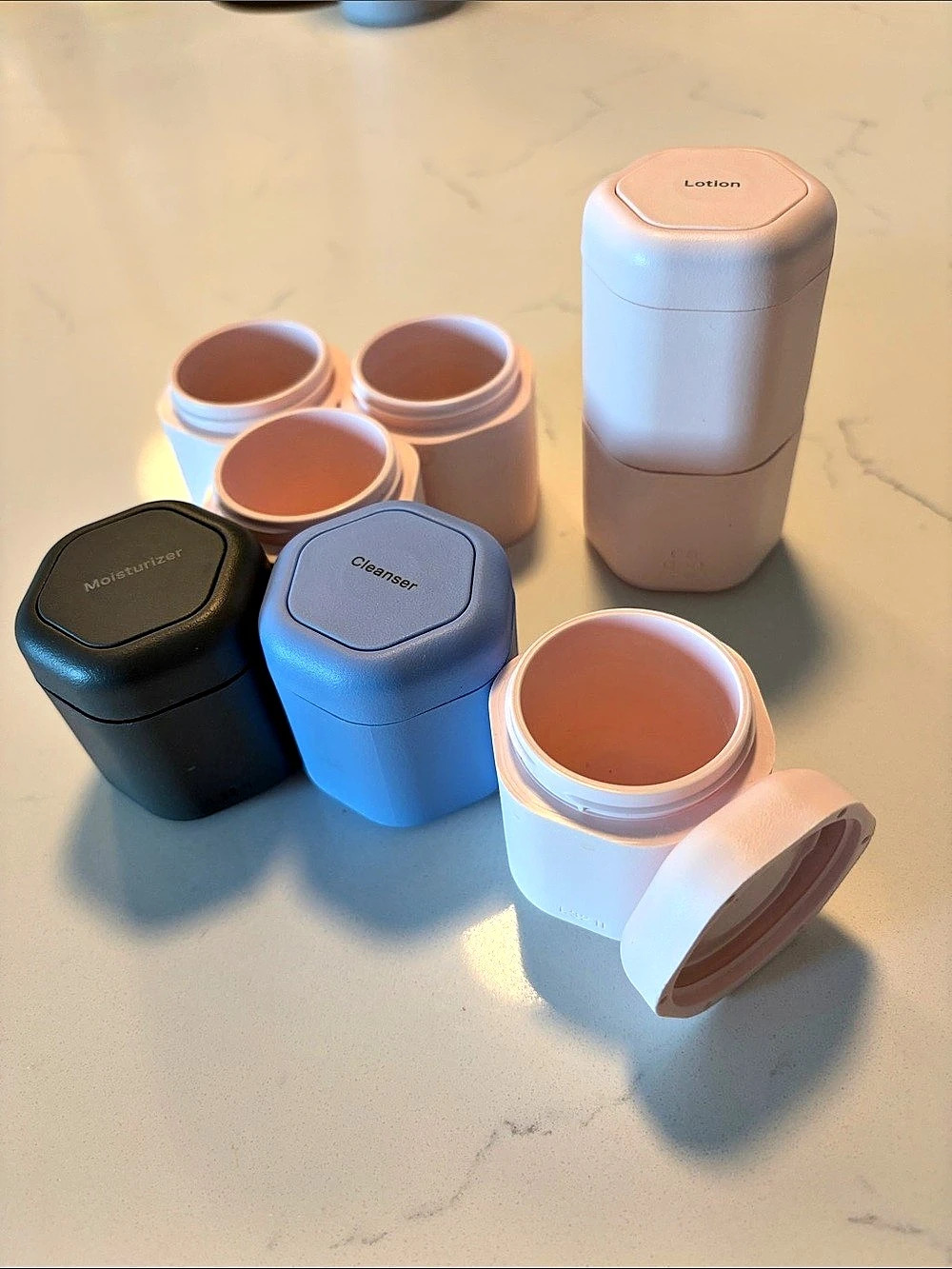 Cadence Capsule bunch in pink, blue, black